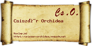 Csiszér Orchidea névjegykártya